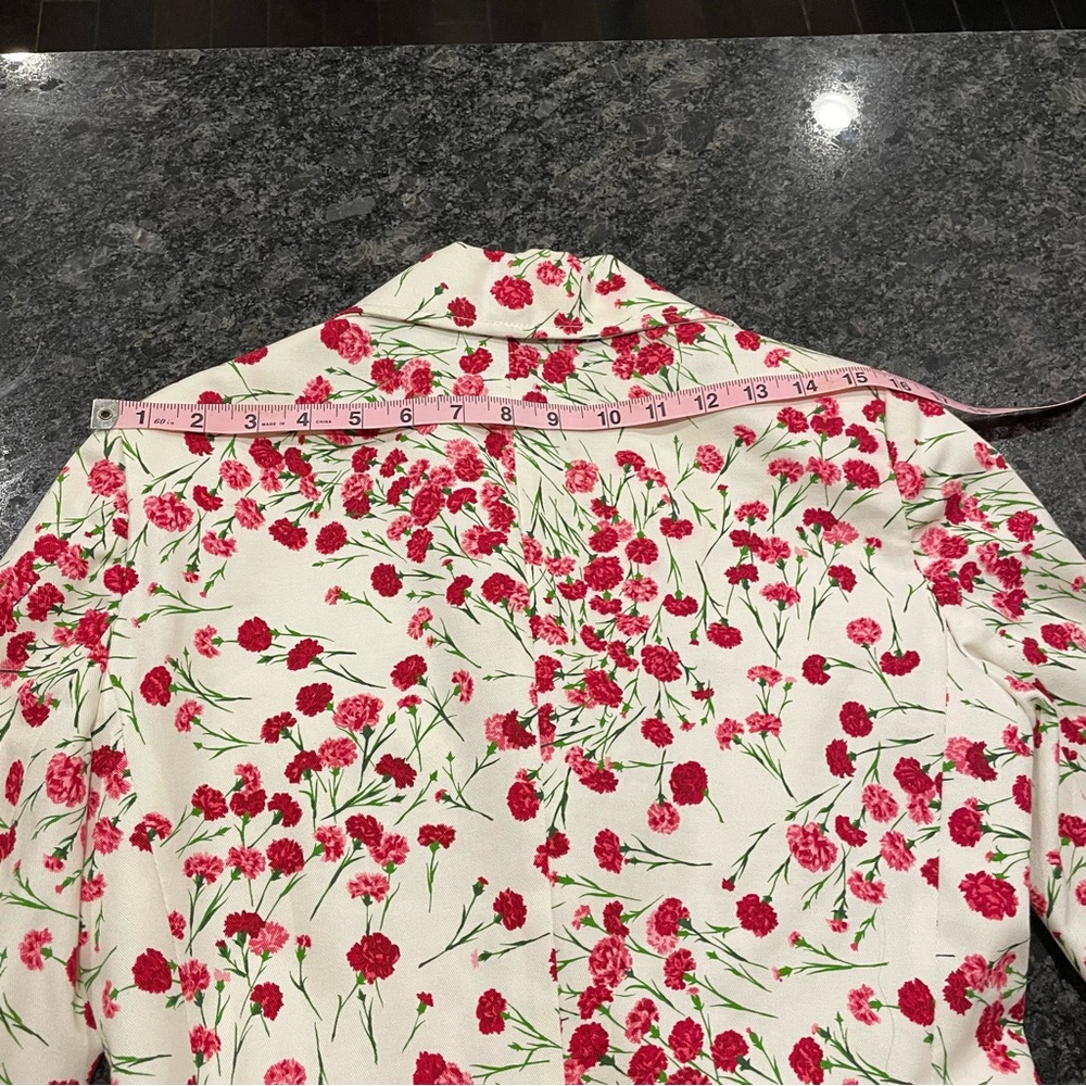 Vintage Dolce & Gabbana Blazer Floral Carnation Rose Size 42 - Picture 4 of 12